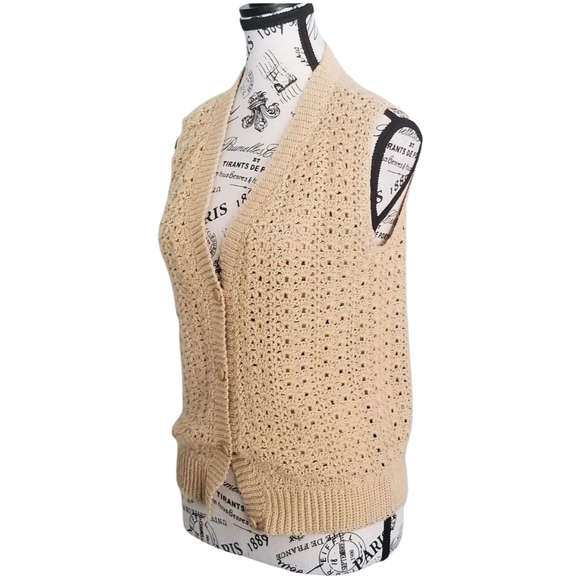 🌞 Boho Vintage Handmade crochet vest - Picture 2 of 4